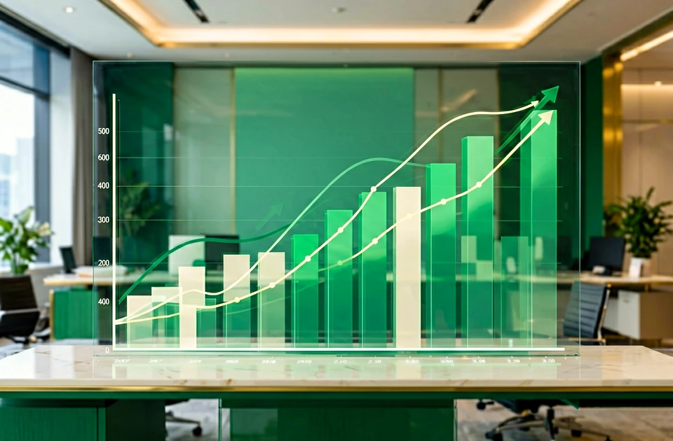 AI-generated institutional portfolio growth visual