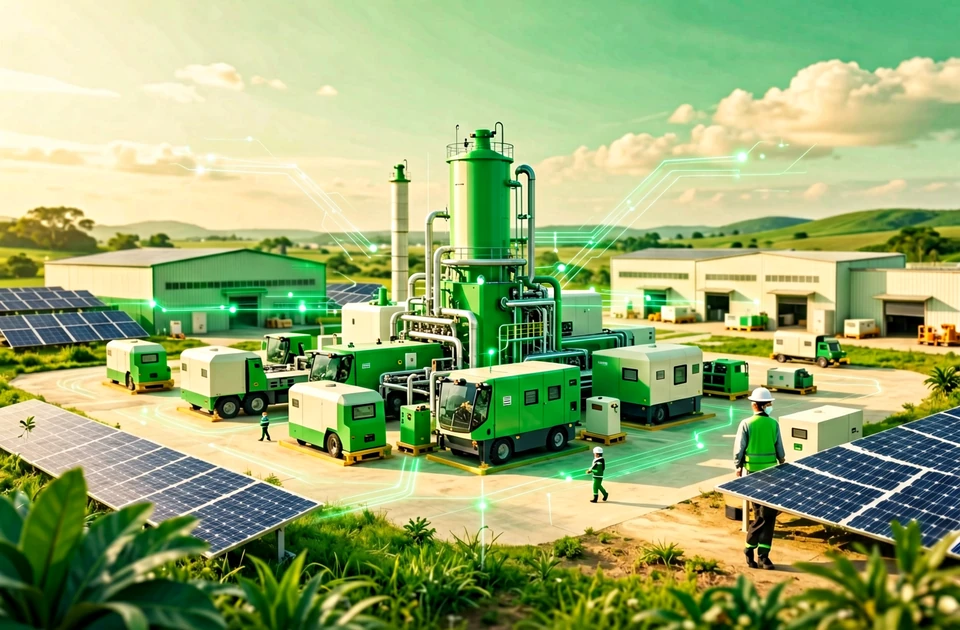 AI-generated connected industrial development landscape