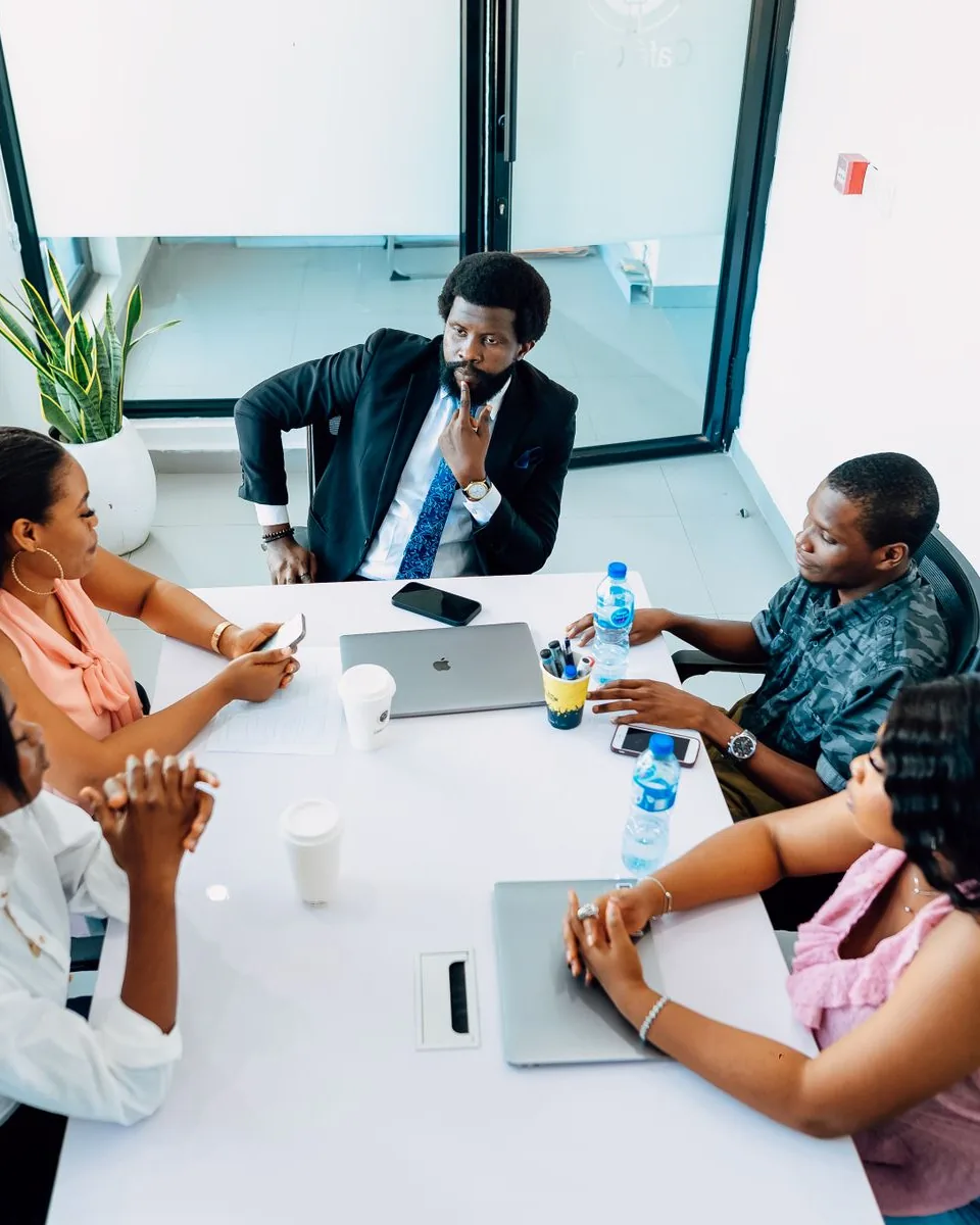 Business team in a meeting in a Lagos office