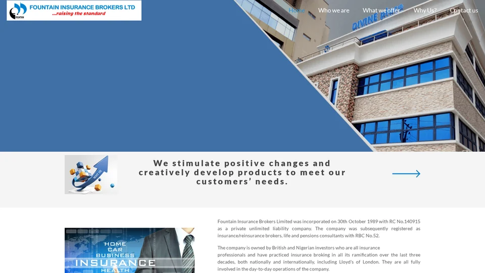 Live website capture of Fountain Insurance Brokers