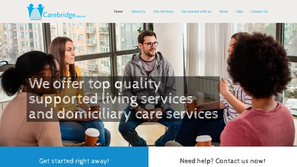Live website capture of Carebridge