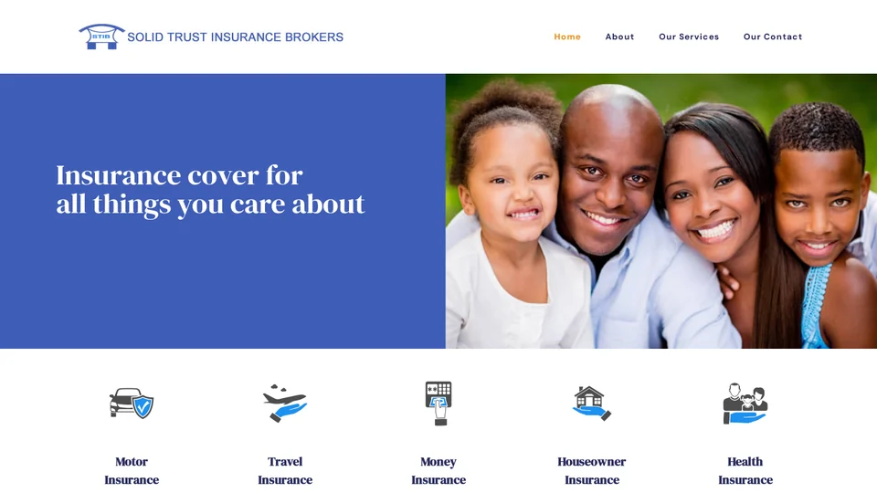 Live website capture of Solid Trust Insurance Brokers