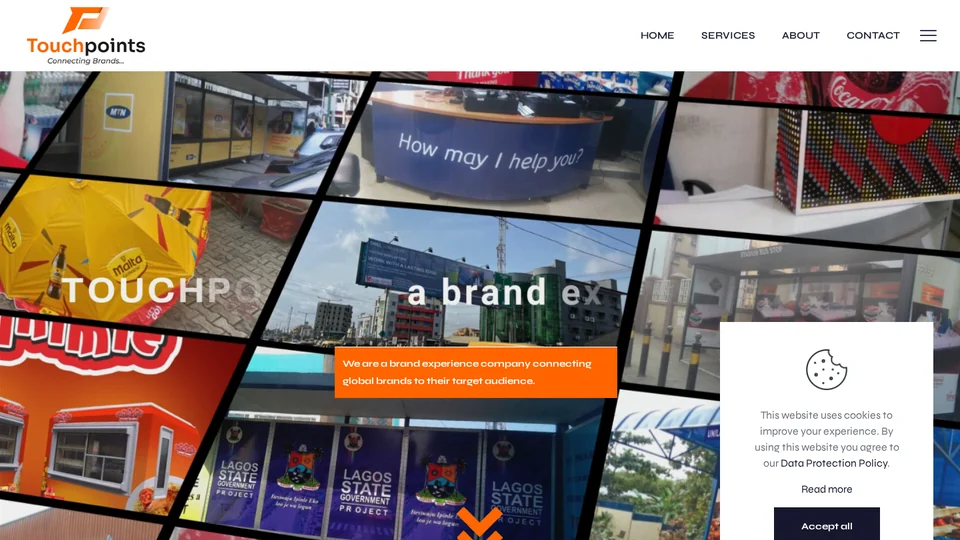 Live website capture of Touchpoints Nigeria