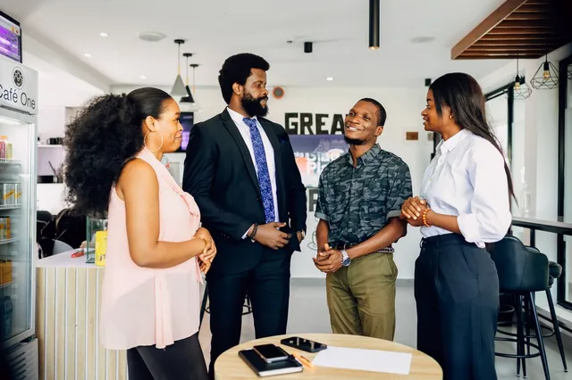 Casual office meeting in Lagos